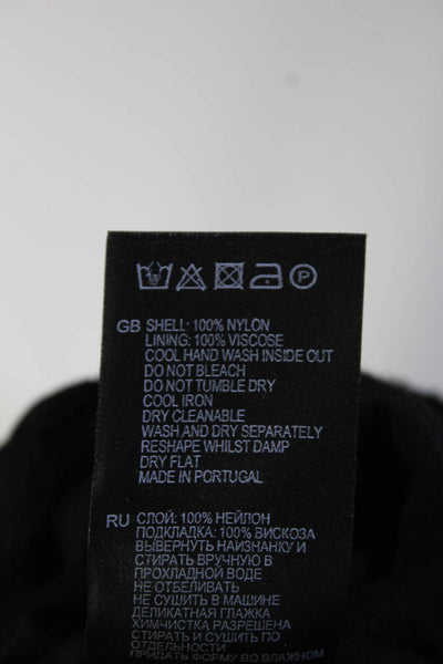 Reiss Womens Animal Print Long Sleeve Sheer Blouse Black Size M