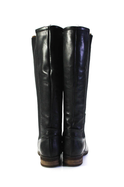 Alberto Fermani Womens Leather Elasticated Knee High Boots Black Size 6.5