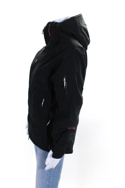 Volkl Big Mountain Womens Full Zippered Long Sleeved Ski Jacket Black Size S