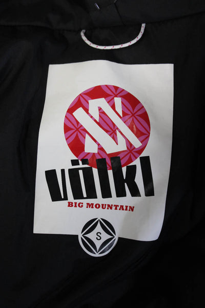 Volkl Big Mountain Womens Full Zippered Long Sleeved Ski Jacket Black Size S