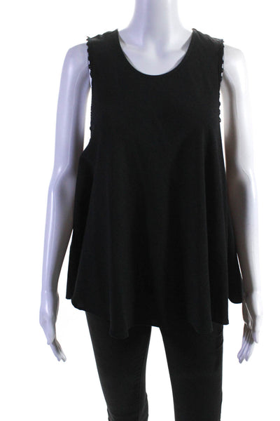 For Love And Lemons Womens Crew Neck Tank Top Black Size Small