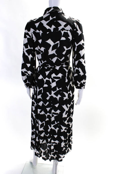 Zara Womens Animal Abstract Print Dresses White Black Size Extra Small Lot 2