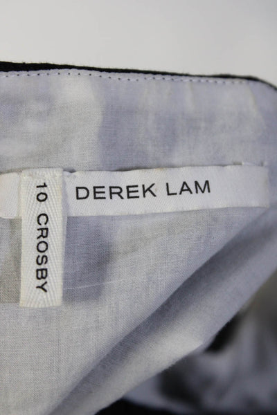 10 Crosby Derek Lam Womens Eyelet V Neck Sleeveless A Line Dress Black Size 0