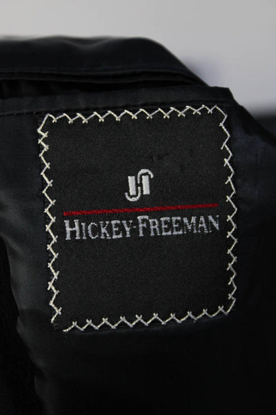 Hickey Freeman Mens Cashmere Button Collared Long Sleeve Blazer Navy Size EUR50