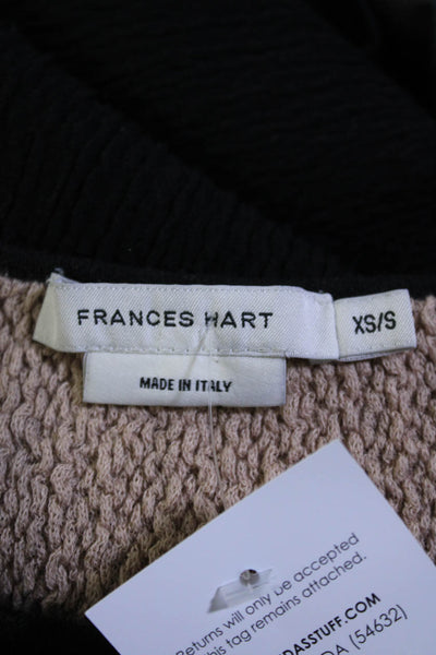 Frances Hart Womens Knit Bell Sleeve Midi Shift Sweater Dress Black Size XS/S