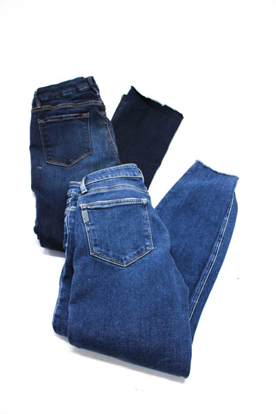Frame Women's Midrise Dark Wash Five Pockets Skinny Denim Pant Size 28 Lot 2