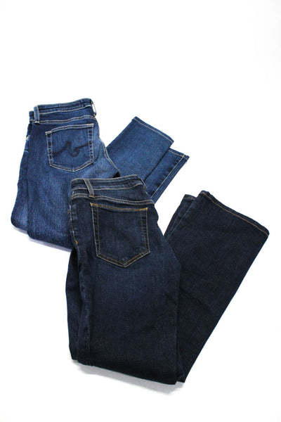 AG Women's Midrise Dark Wash Five Pockets Straight Leg Denim Pant Size 27 Lot 2