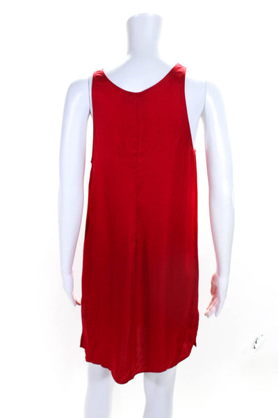 Nation LTD Womens Sleeveless Scoop Neck Pullover Slip Tank Dress Red Size S