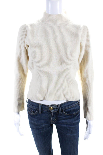 Envelope 1976 Womens Cream Cashmere Turtleneck Pullover Sweater Top Size 34