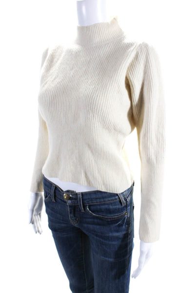 Envelope 1976 Womens Cream Cashmere Turtleneck Pullover Sweater Top Size 34