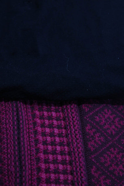 Athleta Womens Wool Long Sleeve Double Zip Hooded Sweater Pink Size XS Lot 2