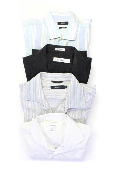 Calvin Klein Boss Hugo Boss Zegna Sport Mens White Dress Shirt Size 16 L lot 4