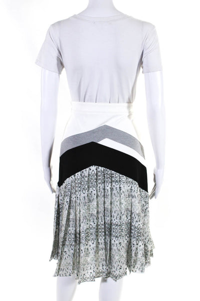 Roberto Cavalli Sport Womens Snakeskin Print A Line Skirt White Black Size Small