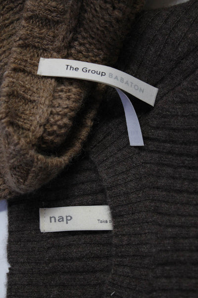 The Group Babaton Nap Womens Alpaca Pullover Sweaters Brown Size 2XS S Lot 2