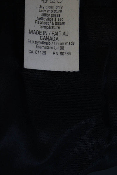 Calvin Klein Mens Wool Darted Collared Button Long Sleeve Blazer Blue Size EUR40