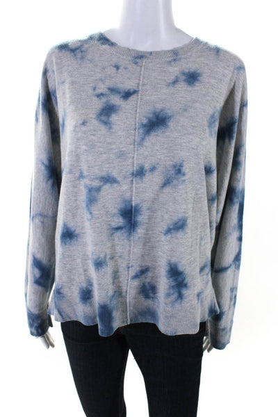 Lisa Todd Women's Crewneck Long Sleeves Tie Dye Pullover Sweater Gary Size L