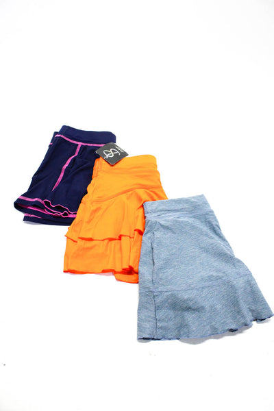 Sofibella Womens Athletic Elastic Waist Skorts Blue Orange Pink Size XS Lot 3