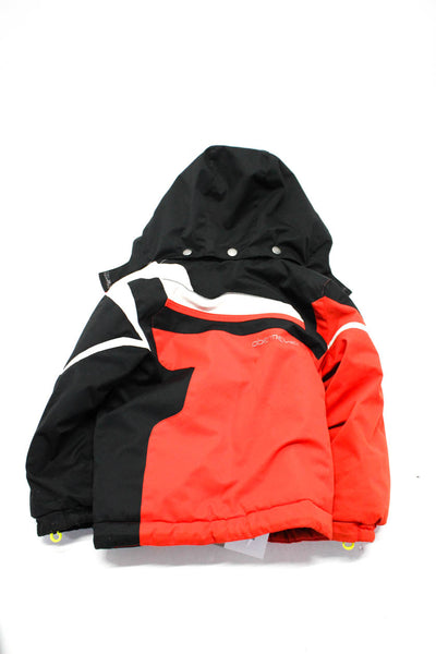 Obermeyer Childrenjs Boys Hooded Ski Jacket Red Black Size 3T