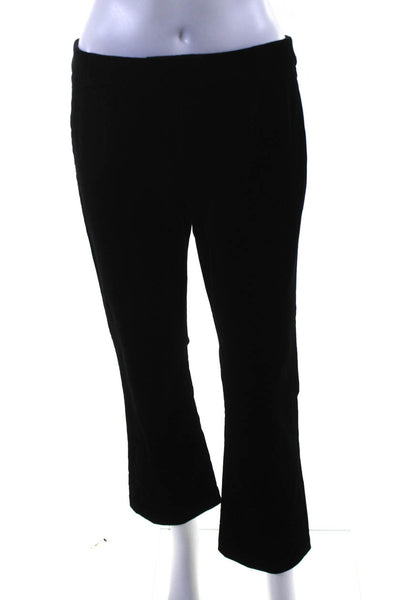 Frame Womens Hook & Eye Buttoned Straight Leg Velvet Pants Black Size EUR26