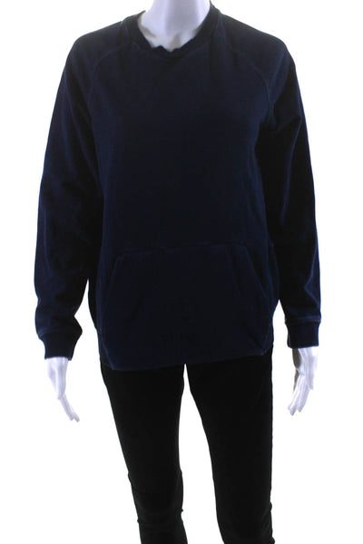 AG Adriano Goldschmied Womens Sweatshirt Navy Blue Cotton Size Large