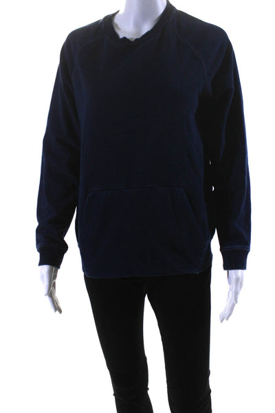 AG Adriano Goldschmied Womens Sweatshirt Navy Blue Cotton Size Large