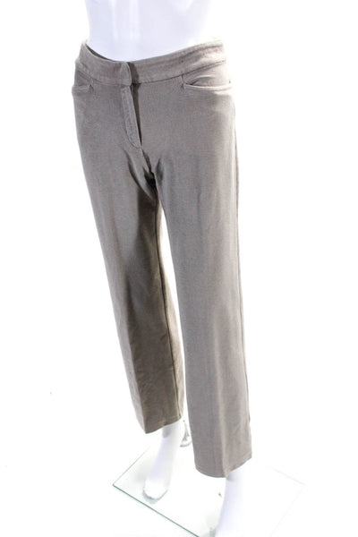 Eileen Fisher Womens Cotton Corduroy Low-Rise Straight Leg Trousers Gray Size S