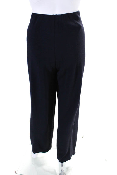 Eileen Fisher Womens Elastic Waist Mid-Rise Straight Leg Dress Pants Blue Size S