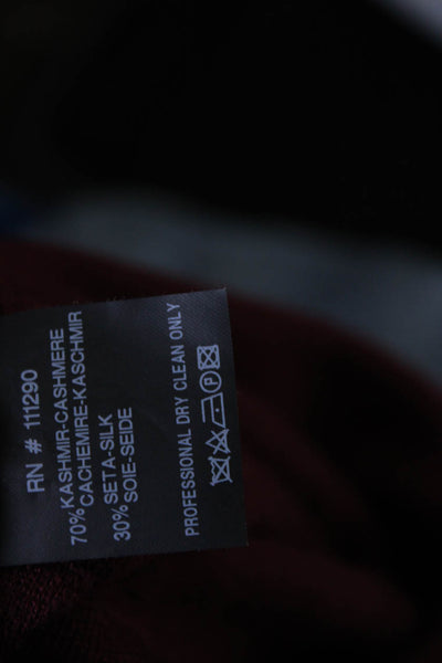 Derek Lam Womens Textured Knit Cowl Neck Sleeveless Sweater Top Burgundy Size XS