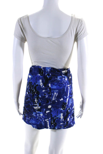 Marni Womens Blue Cotton Abstract Print Knee Length Pencil Skirt Size 38