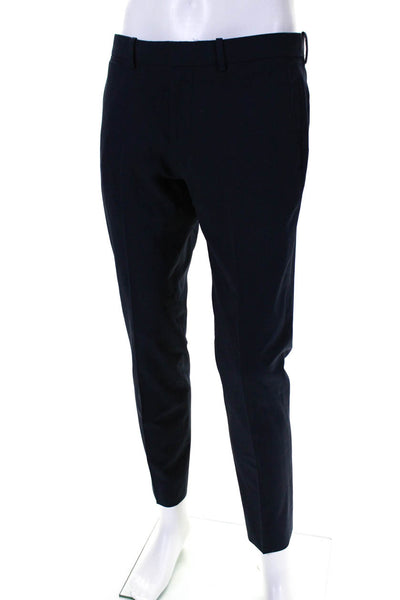 Theory Mens Creased Slim Leg Marlo New Tailor 2 Pants Navy Blue Wool Size 31