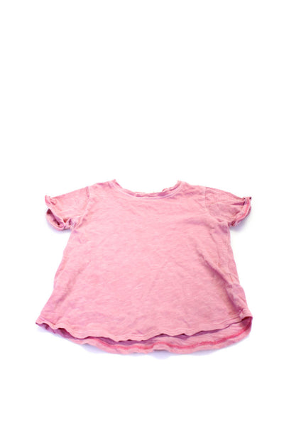 Crewcuts Childrens Girls Short Sleeves Blouses Pink Size 4-5 Lot 3