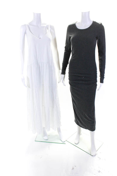 Splendid Collection James Perse Women Midi Tiered Sheath Dress Size 1 Small Lot2