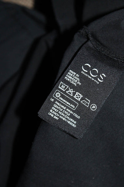 COS Women's Round Neck Short Sleeves Pockets T-Shirt Midi Dress Black Size S
