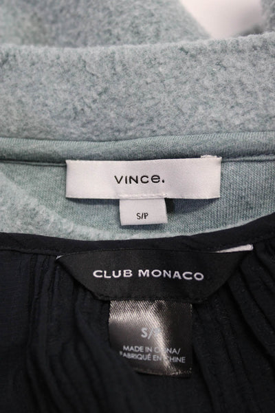 Vince Club Monaco Womens Sweater Blouse Blue Black Size Small Lot 2