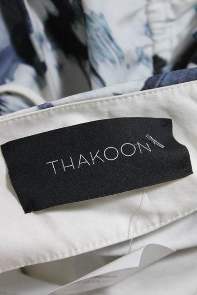Thakoon Women's Round Neck Sleeveless Cinch A-Line Mini Dress White Size 4