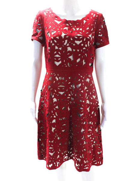 Moulinette Soeurs Anthropologie Womens A Line Dress Red White Size 8