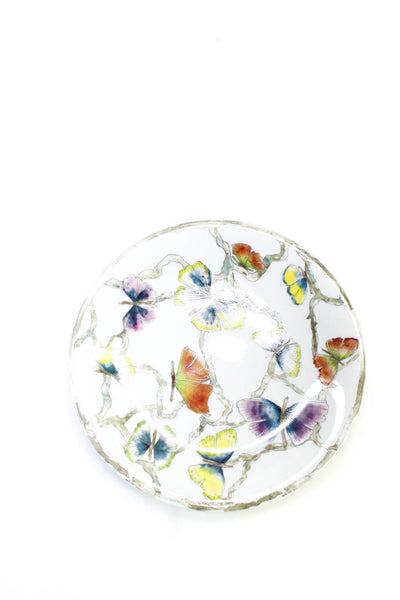 Michael Aram Porcelain Butterfly Gingko 9" Porcelain White Salad Plates Set Of 3