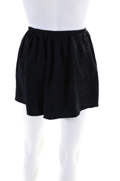 Thakoon Addition Womens Animal Print Side Zipped Mini Shorts Navy Size 6