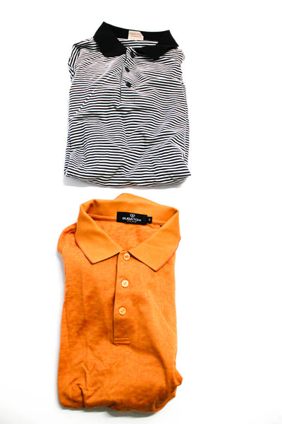 Bugatchi Ashworth Weather Systems Mens Cotton Polo Shirt Orange Size XL Lot 2