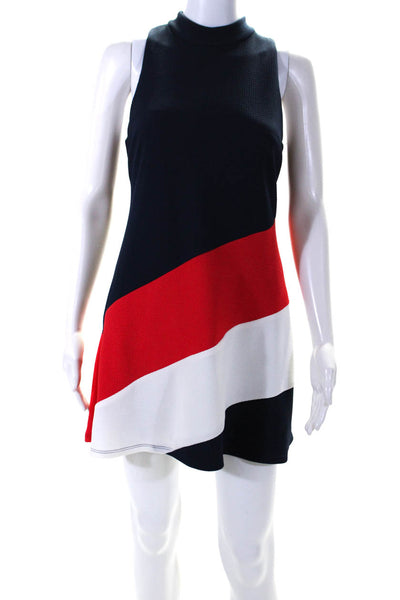 Hutch Womens Multicolor Color Block Halter Sleeveless A-Line Dress Size XS