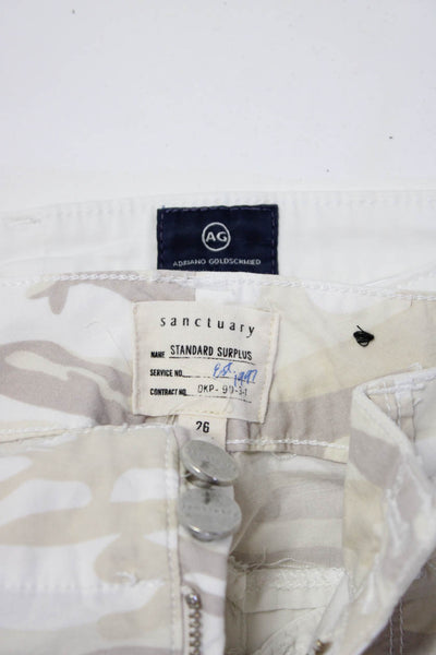 Sanctuary AG Adriano Goldschmied Womens Beige Camouflaged Pants Size 26 25 lot 2
