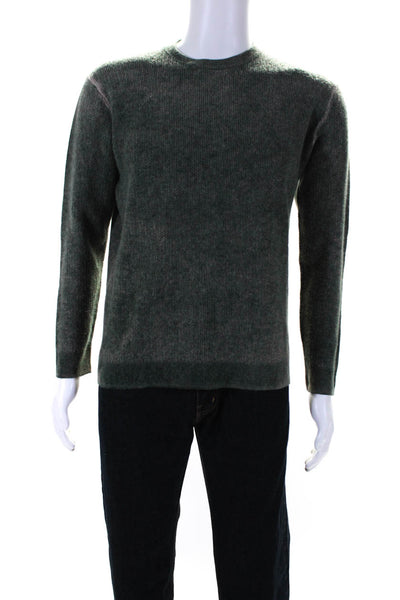 Autumn Cashmere Mens Merino Wool Round Neck Long Sleeve Sweater Green Size XL