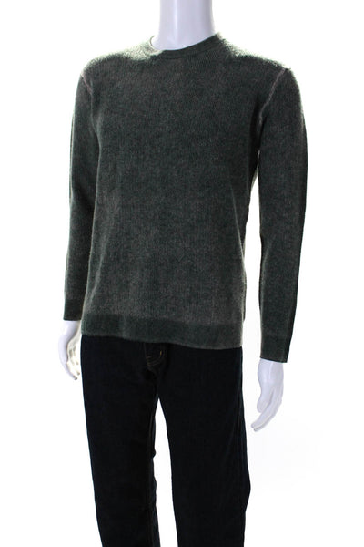 Autumn Cashmere Mens Merino Wool Round Neck Long Sleeve Sweater Green Size XL