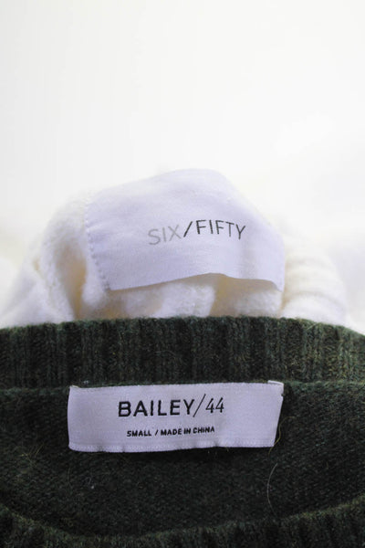 Bailey 44 Six/Fifty Womens Wool Blend Pullover Sweater Top Green Size S L Lot 2