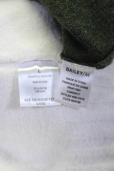Bailey 44 Six/Fifty Womens Wool Blend Pullover Sweater Top Green Size S L Lot 2