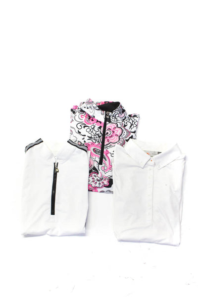 San Soleil Women's Quarter Zip Long Sleeves Floral Sweatshirt Size XS Lot 3