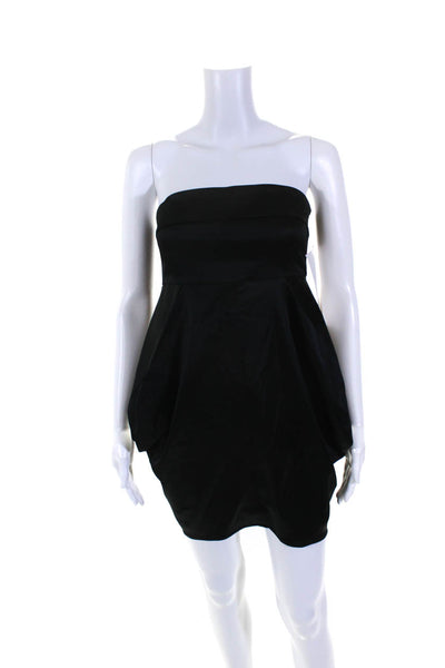 Modern Citizen Womens Square Neck Strapless Pocket Party Mini Dress Black Size M