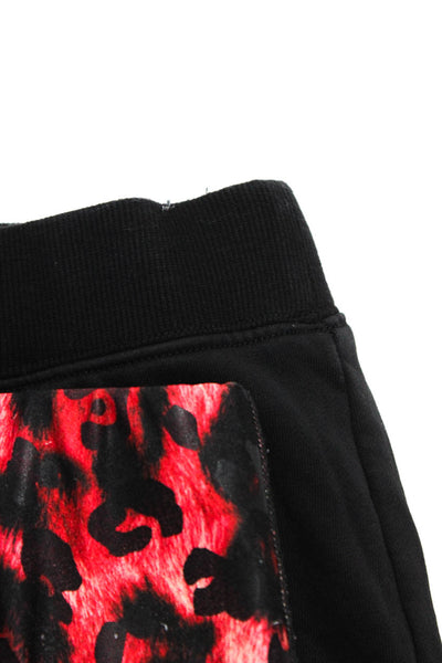 Pam & Gela Terez Womens Sweatpants Leggings Black Red Size Medium Lot 2