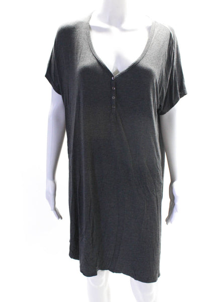 Hatch Zara Womens Bamboo V-Neck Pullover T-Shirt Dresses Gray Size OS S Lot 2