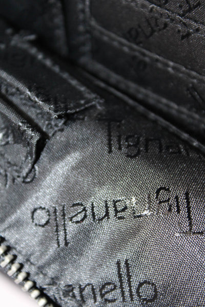 Tignanello Women's Zip Closure Flap Pocket Crossbody Handbag Black Size M